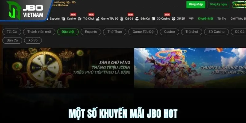 Một số khuyến mãi JBO hot